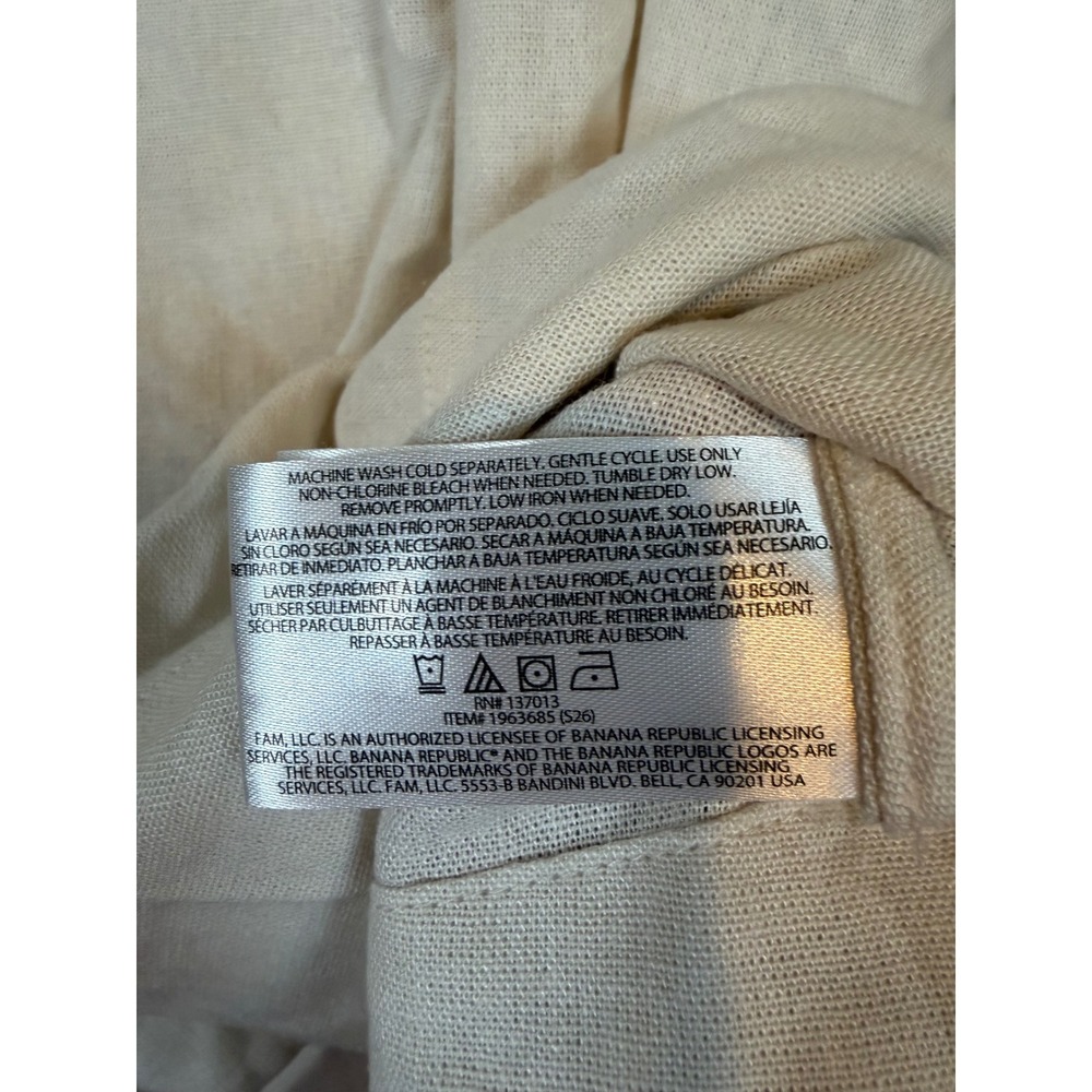 NWT Banana Republic Womens Cream Linen Rayon Sleeveless Shell Top XXL Layering - Picture 8 of 10